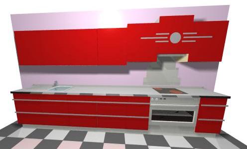 Art Deco new Stepped fitted kitchen design