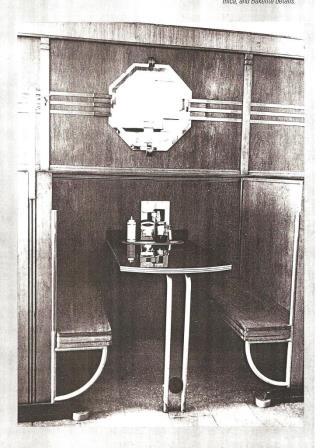 Art Deco seating booth or nook from a diner
