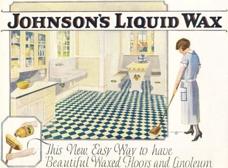 kitchen from 1920s advertising Johnson's wax