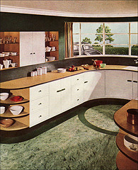 1937 Sealex Moderne kitchen (American Vintage home)
