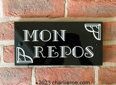 new Art Deco House name sign - type 2