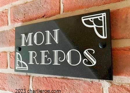 new Art Deco House name sign - type 2