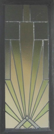 new Art Deco oak 2 door wardrobe storage cabinet cupboard with stained glass panels