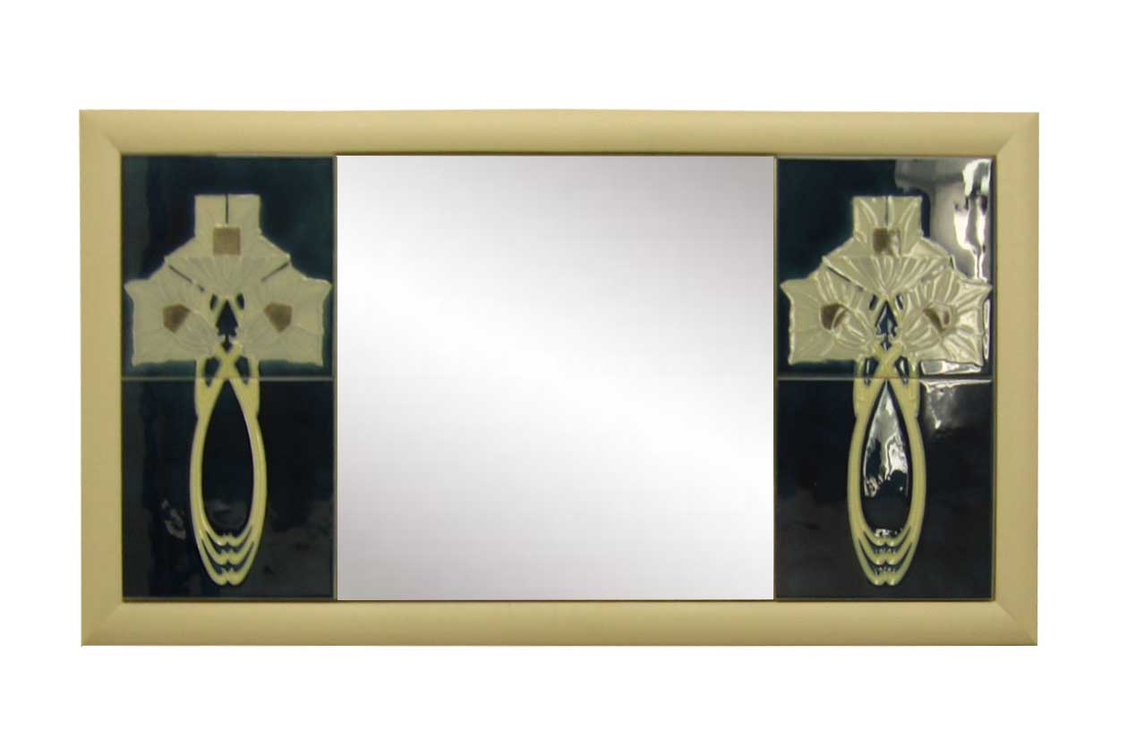 new Art Nouveau Jugendstil wall mirrors with tiles