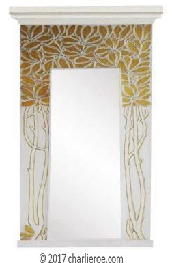 new Vienna Secession Art Nouveau Jugendstil hand painted & gilt mirror frame