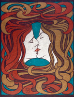 new Art Nouveau Jugendstil design Peter Behrens 'The Kiss'