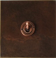 Arts & Crafts Movement style hammered antique copper 2 way dolly switch