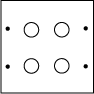 Arts & Crafts Movement style Quad dimmer switch, 4 x 400W