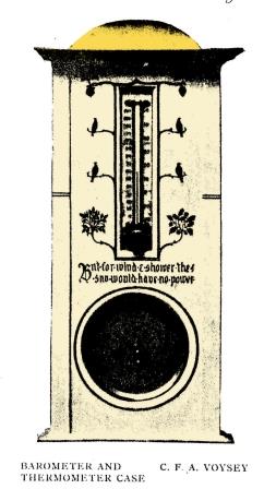 CFA Voysey's Arts & Crafts Movement painted barometer case