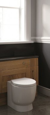 Back to Wall WC & oak panelled WC unit furniture