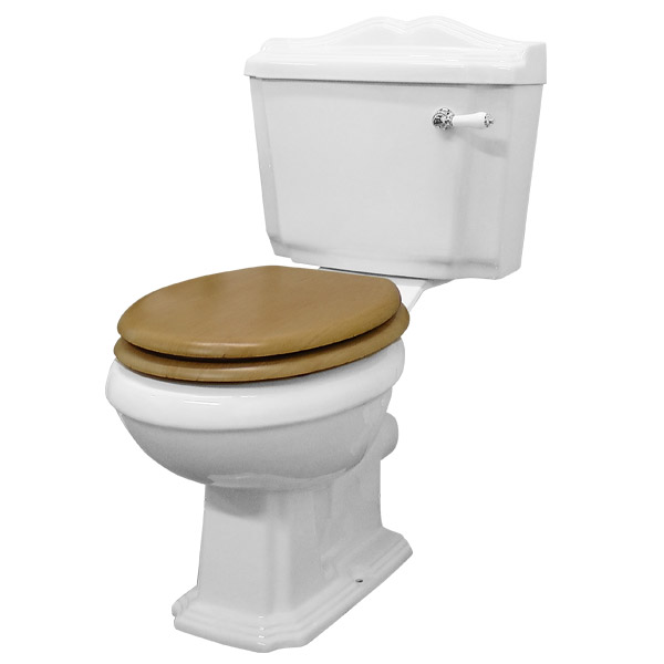 Traditional period WC with oak seat