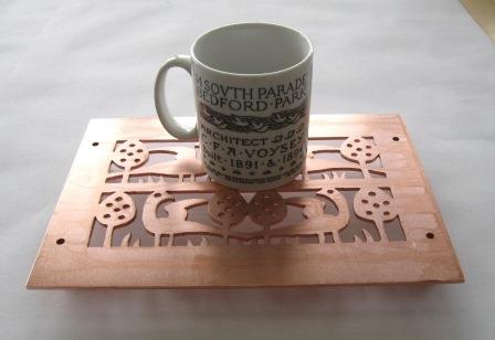 CFA Voysey Arts & Crafts Movement Bird trivet