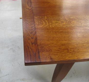 Arts & Crafts Movement Oak table top stained to dark oak finish