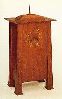 CFA Voysey's Oak Arts & Crafts Movement Clock furniture, made by Liberty