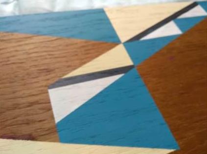 new Frank Lloyd Wright Arts & Crafts Movement Prairie Mission Usonian style wood door painted sample board