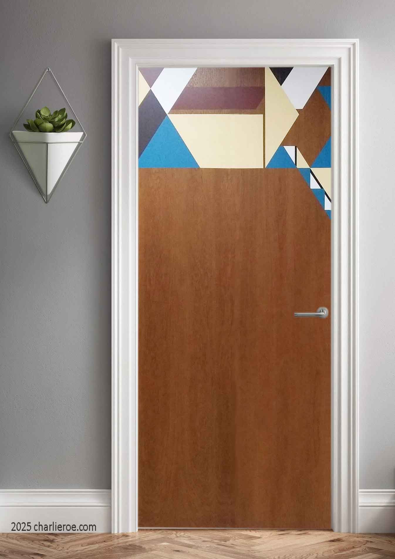 New Frank Lloyd Wright Arts & Crafts style interior door with oak & painted finish