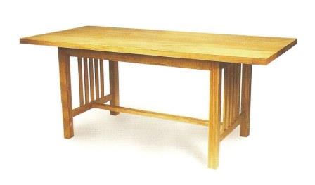 New Frank Lloyd Wright Arts & Crafts Mission Prairie Usonian style Illinois range oak & painted dining tables