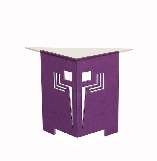 New Frank Lloyd Wright Arts & Crafts Mission Prairie Usonian style oak & painted side console tables
