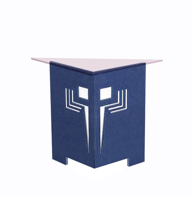 New Frank Lloyd Wright Arts & Crafts Mission Prairie Usonian style oak & painted side console tables