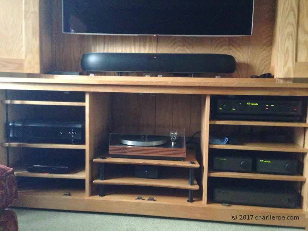 new Oak Arts & Crafts Movement Oak media unit with fitted base section