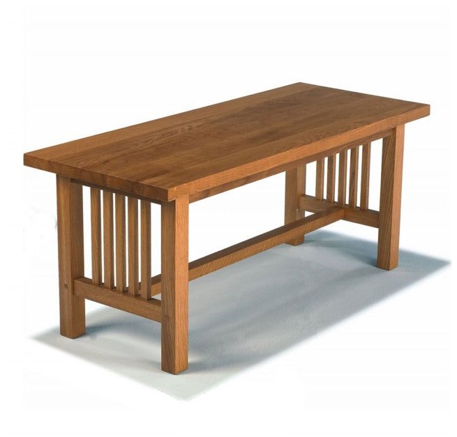 Arts & Crafts Movement Frank Lloyd Wright Mission Prairie style oak coffee table