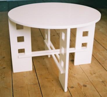 new Charles Rennie  Mackintosh white painted Willow Tearoom coffee table furniture