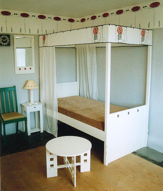 new Charles Rennie CR Mackintosh bed, wardrobe & bedroom furniture