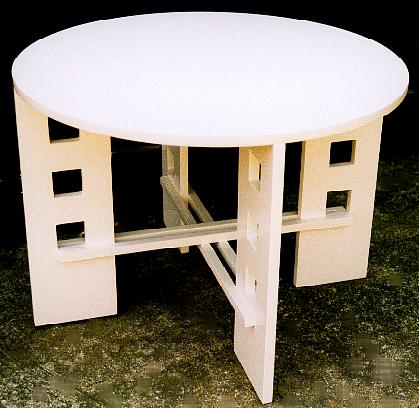 new Charles Rennie  Mackintosh white painted Willow Tearoom coffee table furniture