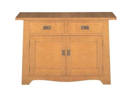 new hammered pewter Arts & Crafts Movement cabinet handle