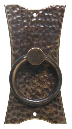 new hammered brass Arts & Crafts Movement sideboard cabinet handle