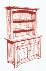 Oak Arts & Crafts Movement Hollyoak oak 2 door kitchen dresser furniture