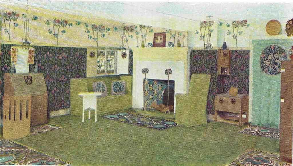 MH Baillie Scott  Arts & Crafts movement style dining room