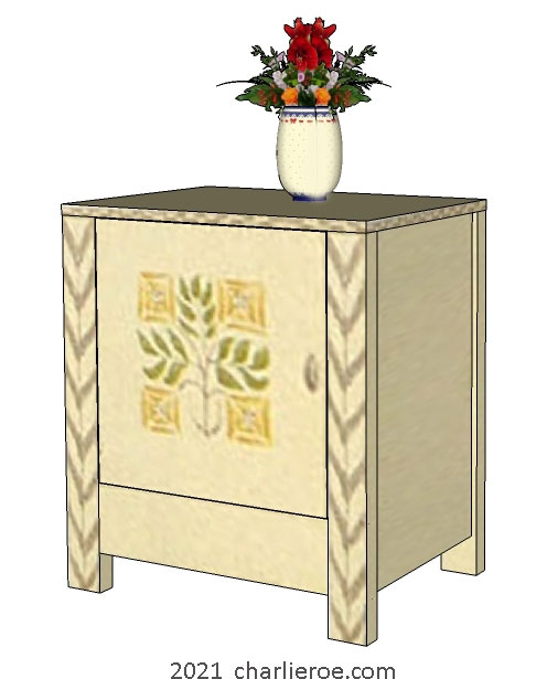 New MH Baillie Scott  Arts & Crafts movement style 1 door sideboard design