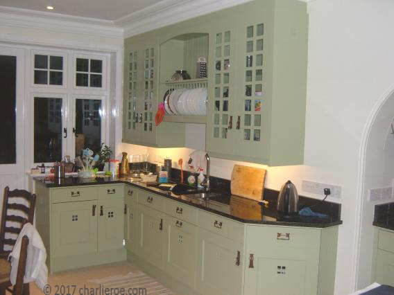 Arts & Crafts Movement painted fitted kitchen