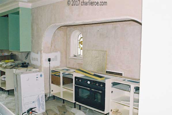 Arts and crafts movement fitted  painted kitchen