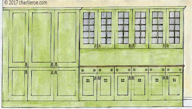 Arts and crafts movement fitted kitchen dresser furniture design