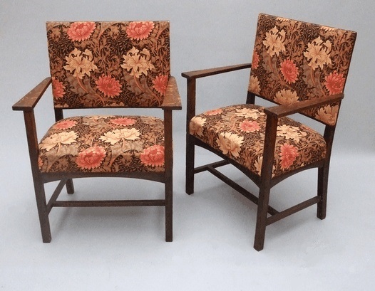 Liberty Arts and Crafts Movement Oak carver chairs furniture