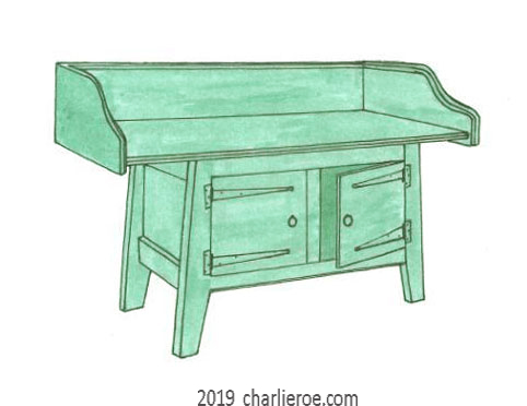 Vanity unit wash stand Ford Madox-Brown for Wm Morris & Co painted Arts & Crafts Movement Gothic Revival furniture