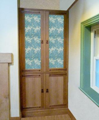 William Morris Arts & Crafts Movement Gothic Revival style built-in bedroom wardrobe furniture