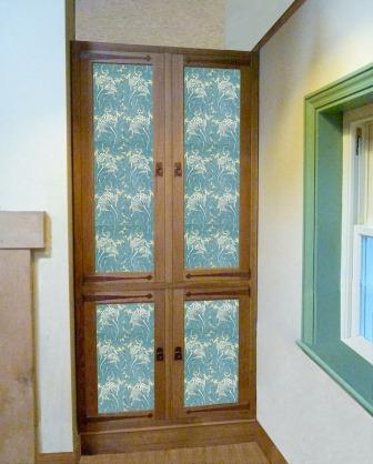 William Morris Arts & Crafts Movement Gothic Revival style built-in bedroom wardrobe furniture