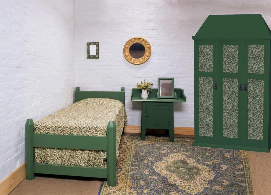 William Morris & Co. painted Arts & Crafts Movement Reformed Gothic Revival 'Artisan' bedroom furniture
