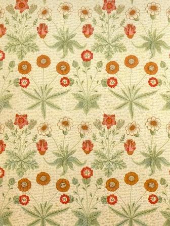 William Morris daisy pattern wallpaper