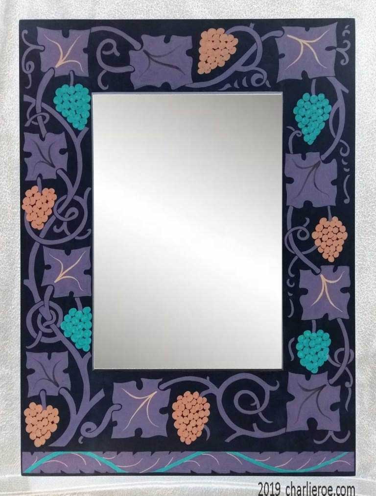 new William Wm Morris 'Vine' decorative painted large mirror frame
