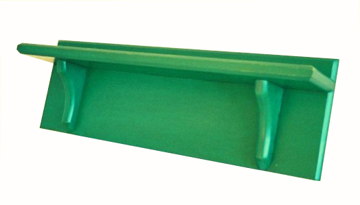 Shelf from The Red House - Wm Morris painted green Arts & Crafts Movement Gothic Revival furniture