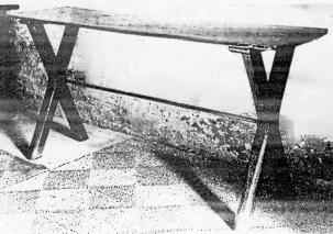 William Morris & Co. Gothic Arts and Crafts Movement x frame table, furniture