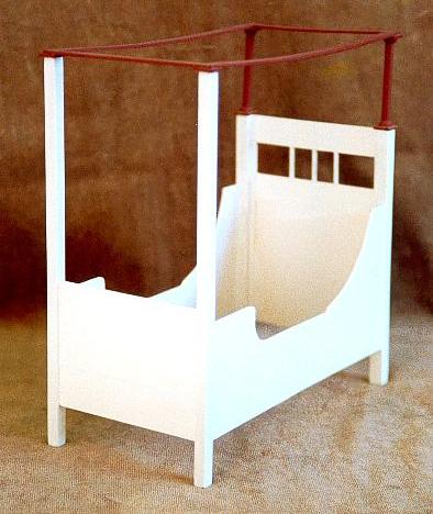 New Carl Larsson Swedish painted white 4 poster bed