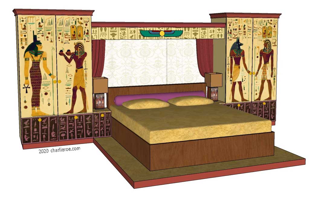 New Painted carved wooden beds & bedroom wardrobes furniture