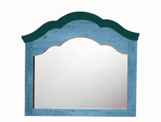 painted Austrian Tyrolean Baroque bathroom wall mirror folk furniture Bauern mobel