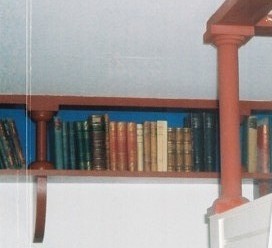 Swedish artist Carl Larrson's painted wall shelves from his bedroom, furniture
