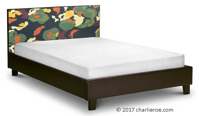 Omega Workshops Bloomsbury Group 'Lilypond' design painted bedroom double bed furniture